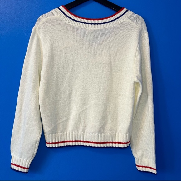 H&M V-Neck Varsity Cable-Knit Sweater - Picture 3 of 11